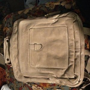 R.P.S. leather backpack tan/beige